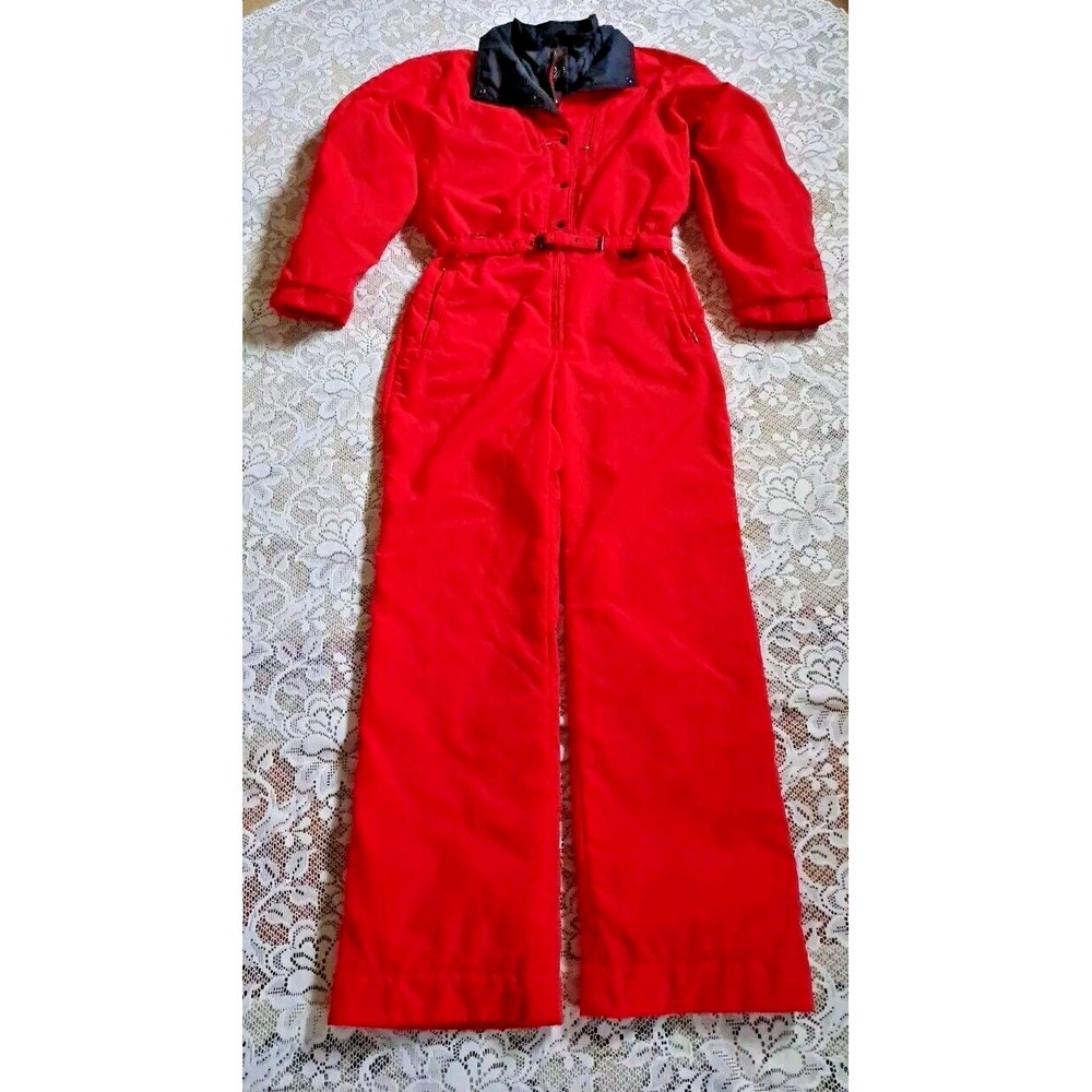 Robbe Skiwear Ladies Patrice 12 Red/Black One Piece Thinsulate Lining‎ USA Made